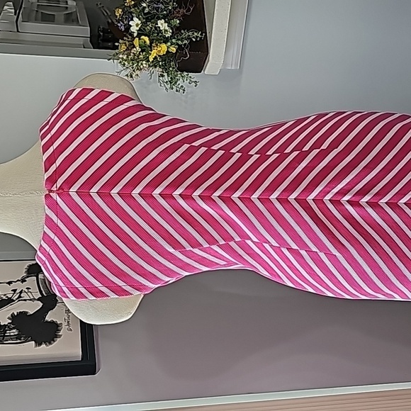 TALBOTS NWT pink‎ striped sleevless dress with V neck. GREAT FOR Vacation. - Picture 5 of 13